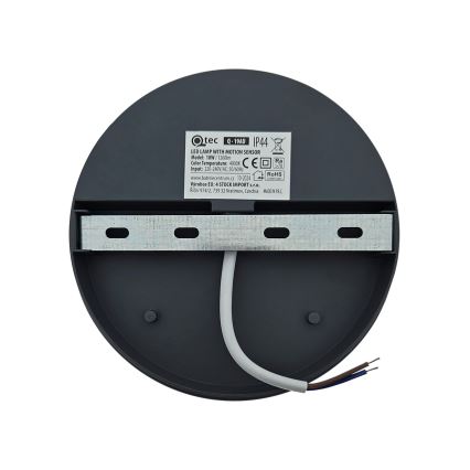 LED Venkovní nástěnné svítidlo se senzorem pohybu LED/18W/230V IP44 bílá
