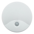 LED Venkovní nástěnné svítidlo se senzorem pohybu LED/18W/230V IP44 bílá