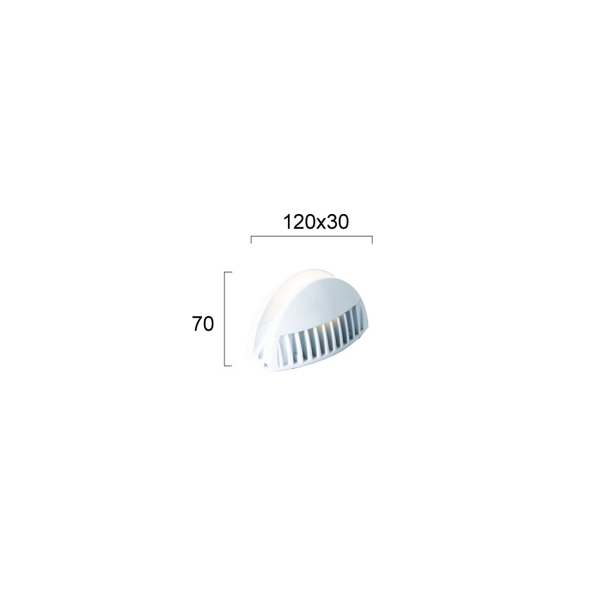 LED Venkovní nástěnné svítidlo WINDOW LED/7W/230V IP65 bílá