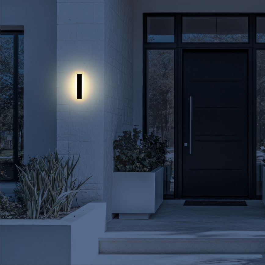 LED Venkovní nástěnné svítidlo WOW LED/10W/230V 3000/4000/6500K 30 cm IP54 černá