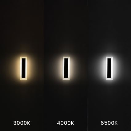 LED Venkovní nástěnné svítidlo WOW LED/10W/230V 3000/4000/6500K 30 cm IP54 černá