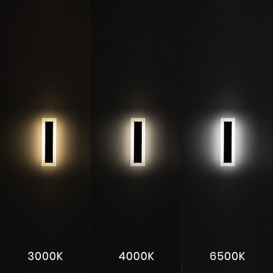 LED Venkovní nástěnné svítidlo WOW LED/10W/230V 3000/4000/6500K 30 cm IP54 černá