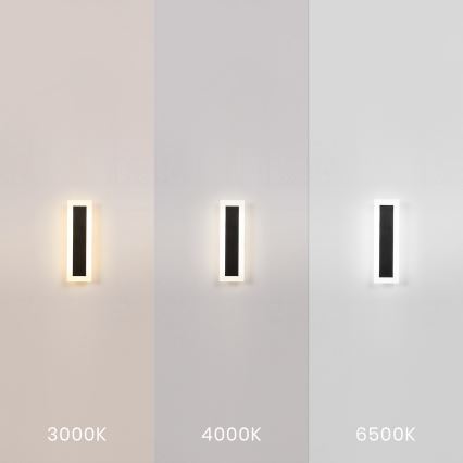 LED Venkovní nástěnné svítidlo WOW LED/10W/230V 3000/4000/6500K 30 cm IP54 černá