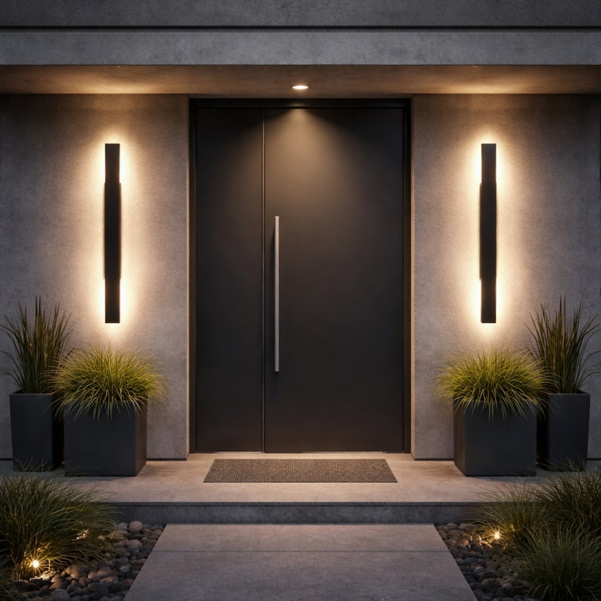 LED Venkovní nástěnné svítidlo WOW LED/11W/230V 3000/4000/6000K 60 cm IP54 černá