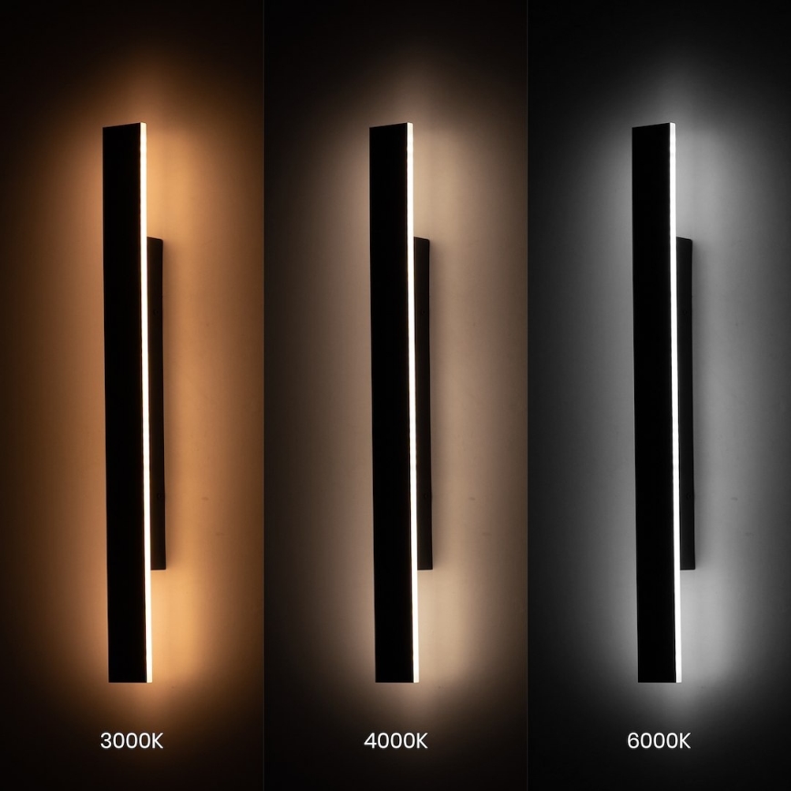 LED Venkovní nástěnné svítidlo WOW LED/11W/230V 3000/4000/6000K 60 cm IP54 černá