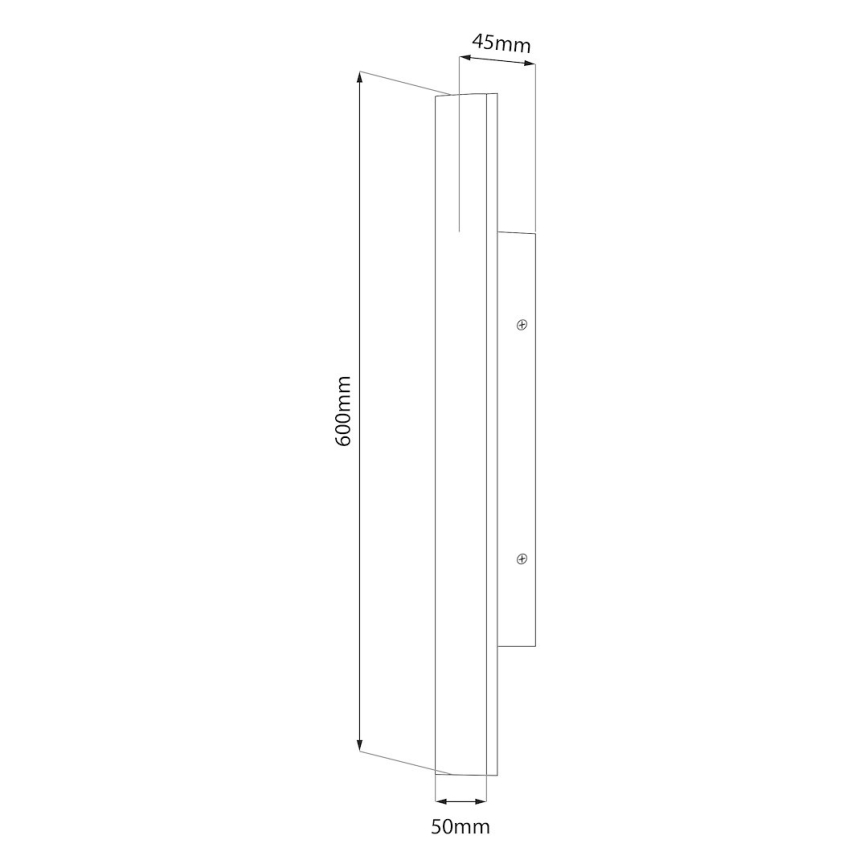 LED Venkovní nástěnné svítidlo WOW LED/11W/230V 3000/4000/6000K 60 cm IP54 černá
