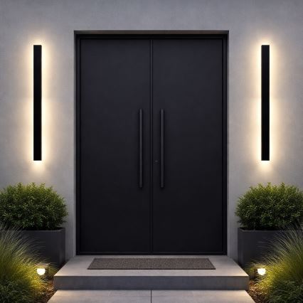 LED Venkovní nástěnné svítidlo WOW LED/20W/230V 3000/4000/6000K 120 cm IP54 černá