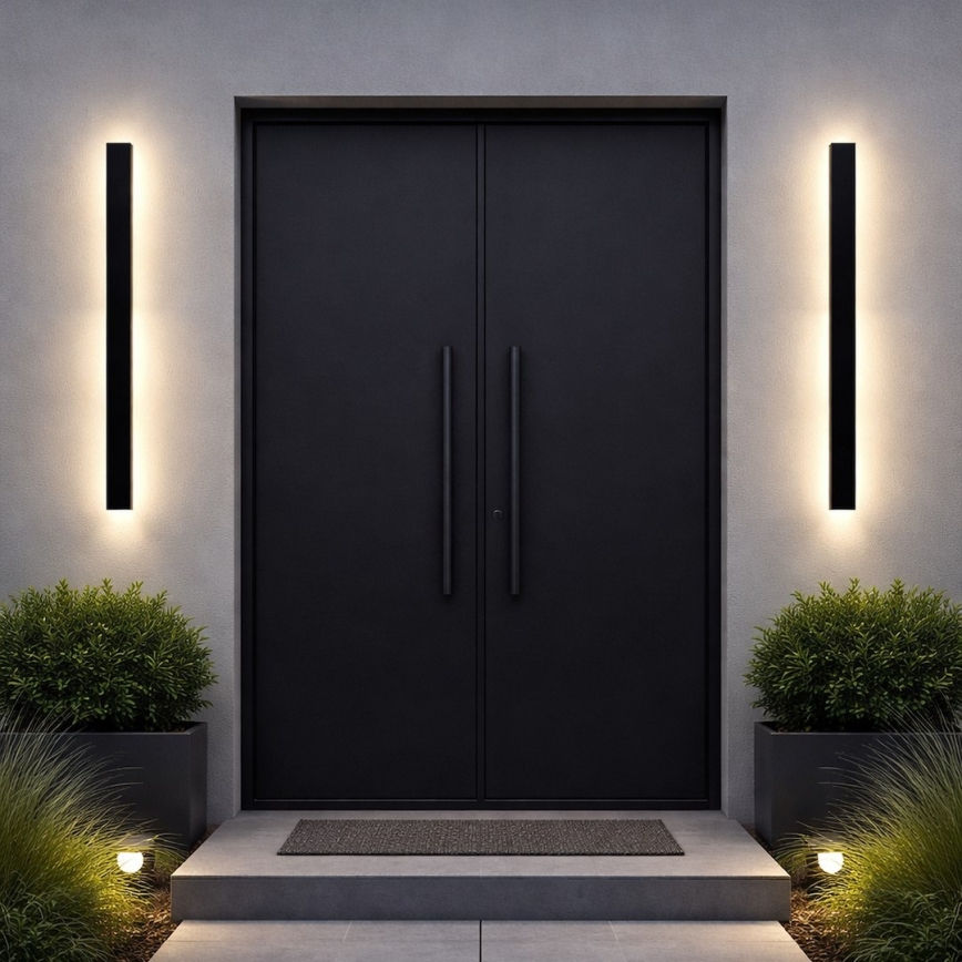 LED Venkovní nástěnné svítidlo WOW LED/20W/230V 3000/4000/6000K 120 cm IP54 černá