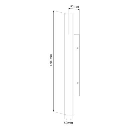 LED Venkovní nástěnné svítidlo WOW LED/20W/230V 3000/4000/6000K 120 cm IP54 černá