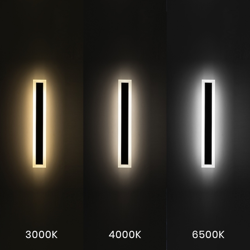 LED Venkovní nástěnné svítidlo WOW LED/20W/230V 3000/4000/6500K 60 cm IP54 černá