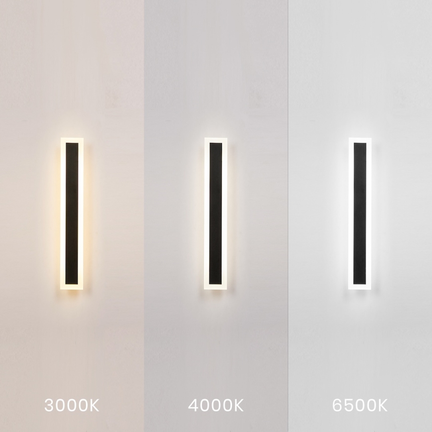 LED Venkovní nástěnné svítidlo WOW LED/20W/230V 3000/4000/6500K 60 cm IP54 černá