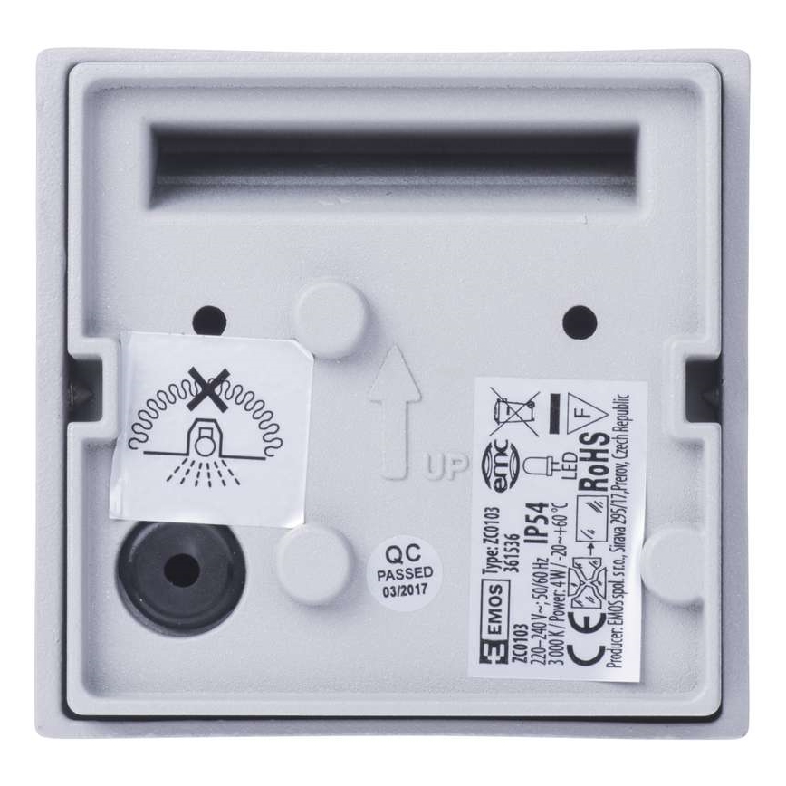 LED orientační přisazené svítidlo LED/4W teplá bílá IP54