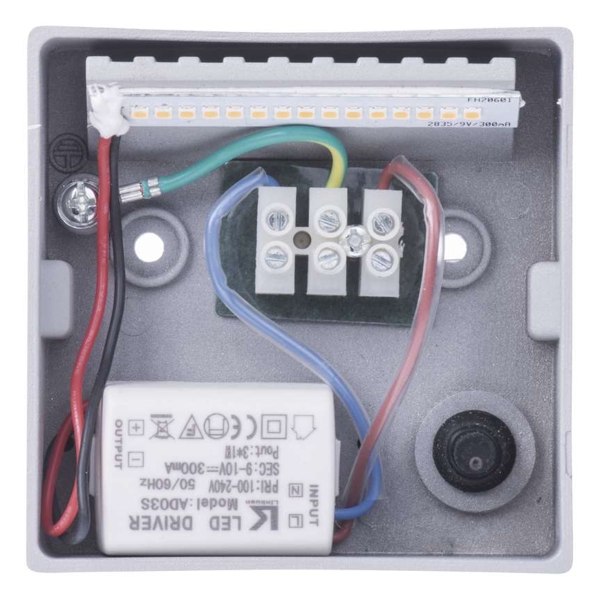 LED orientační přisazené svítidlo LED/4W teplá bílá IP54