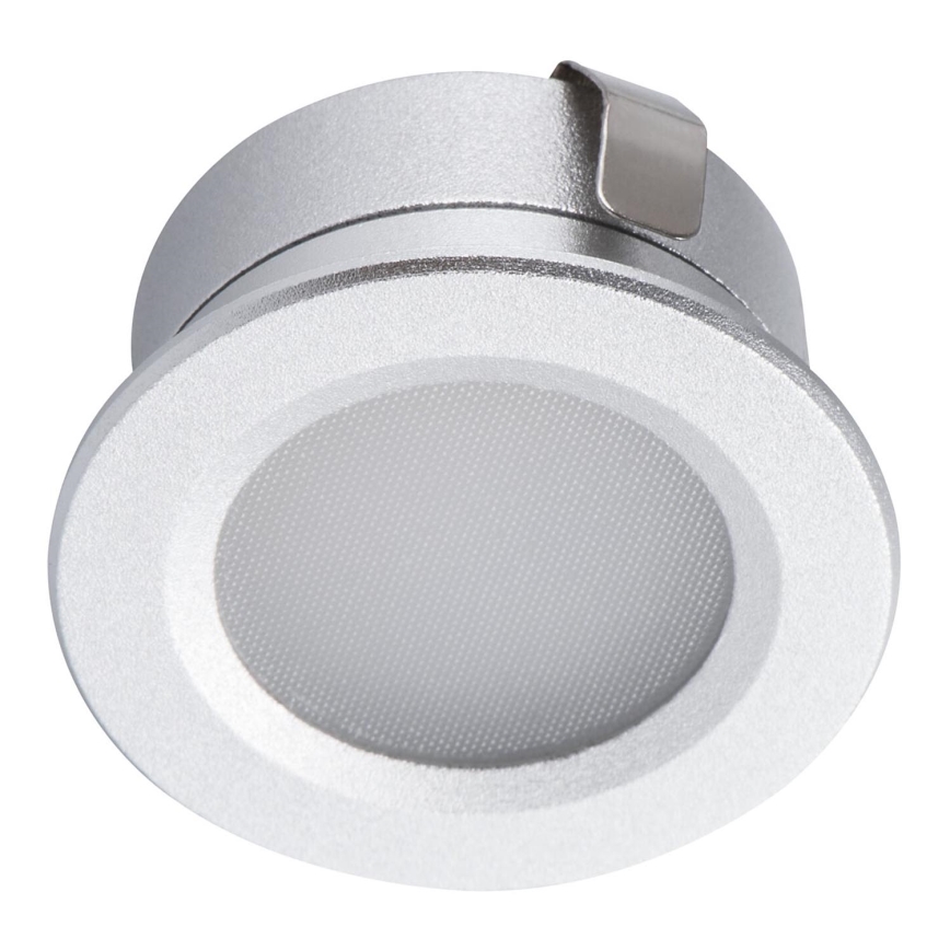 LED Venkovní podhledové svítidlo IMBER LED/1W/12V 3000K pr. 3 cm 40 lm IP65 stříbrná