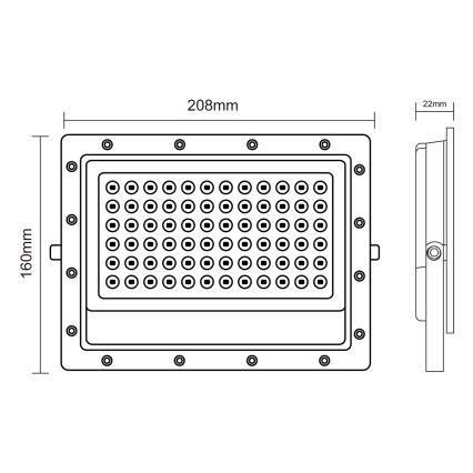 LED Venkovní reflektor LED/100W/230V 5000K IP65 šedá