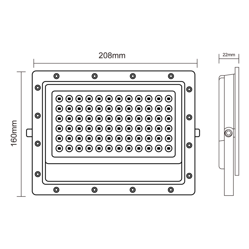 LED Venkovní reflektor LED/100W/230V 5000K IP65 šedá
