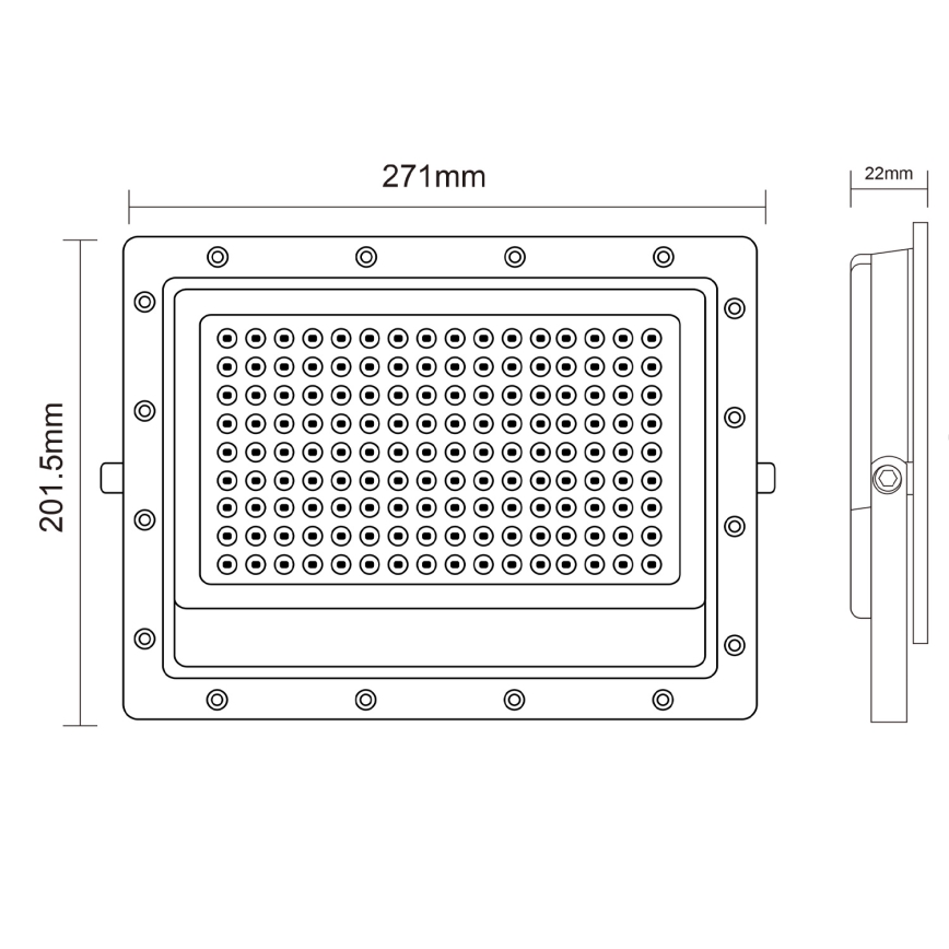 LED Venkovní reflektor LED/150W/230V 5000K IP65 šedá