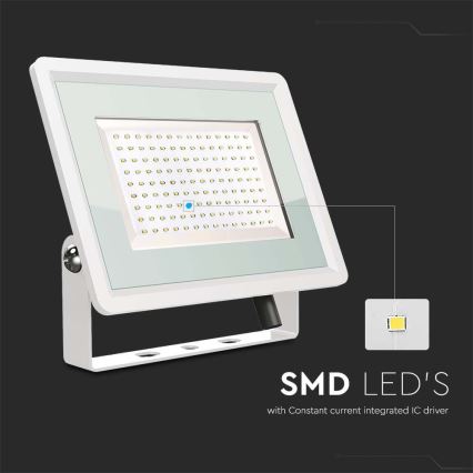 LED Venkovní reflektor LED/200W/230V 4000K IP65 bílá