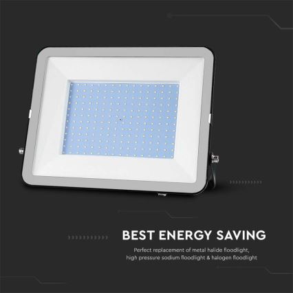 LED Venkovní reflektor SAMSUNG CHIP LED/200W/230V 4000K IP65 černá