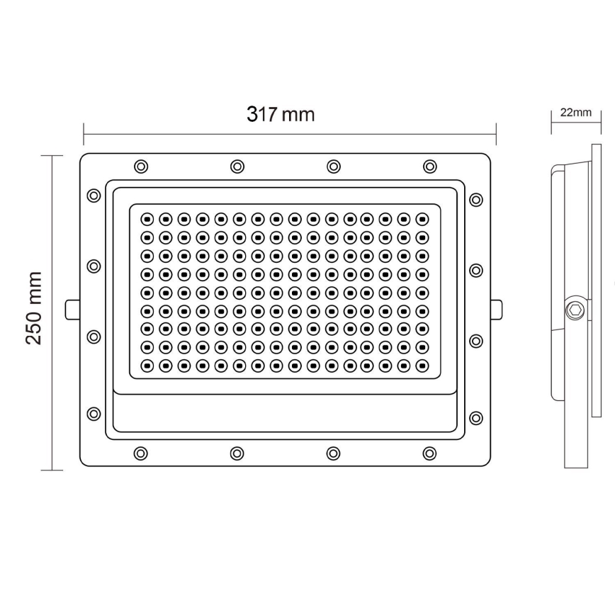 LED Venkovní reflektor LED/200W/230V 5000K IP65 šedá