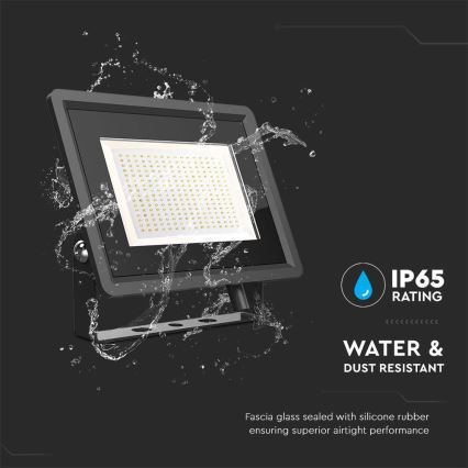 LED Venkovní reflektor LED/200W/230V 6500K IP65 černá