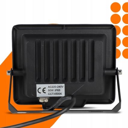 LED Venkovní reflektor LED/50W/230V 4500K IP65 černá