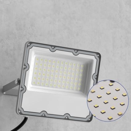 LED Venkovní reflektor LED/50W/230V 4500K IP65 šedá
