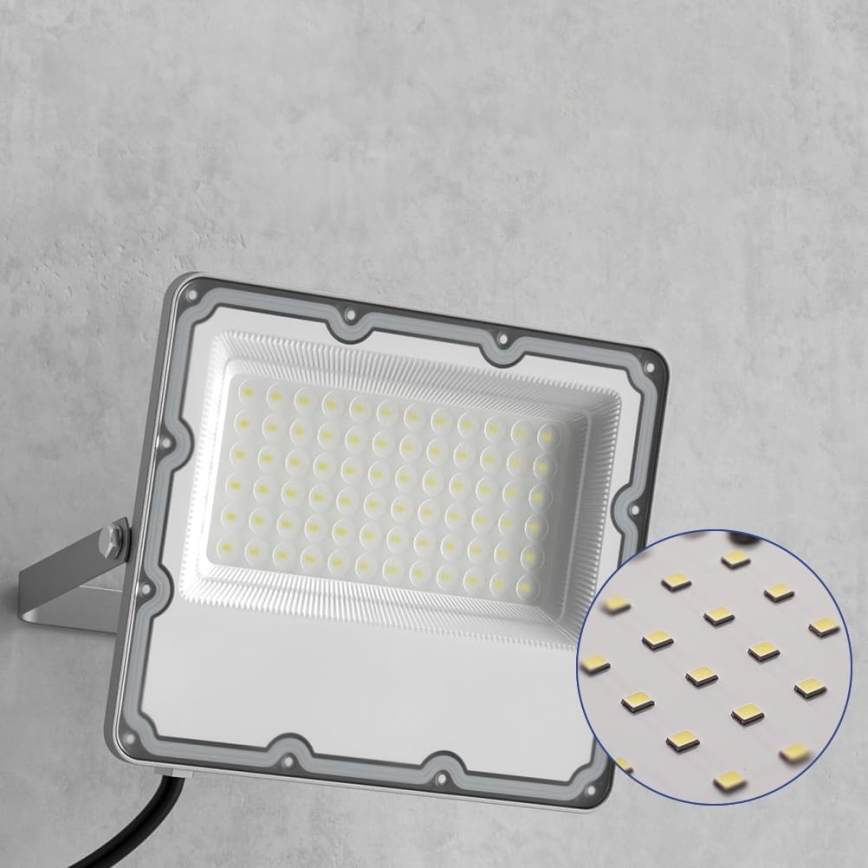 LED Venkovní reflektor LED/50W/230V 4500K IP65 šedá