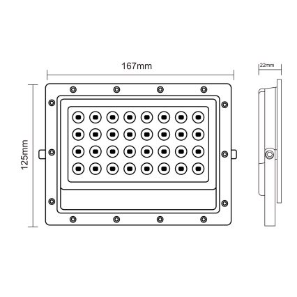 LED Venkovní reflektor LED/50W/230V 5000K IP65 šedá