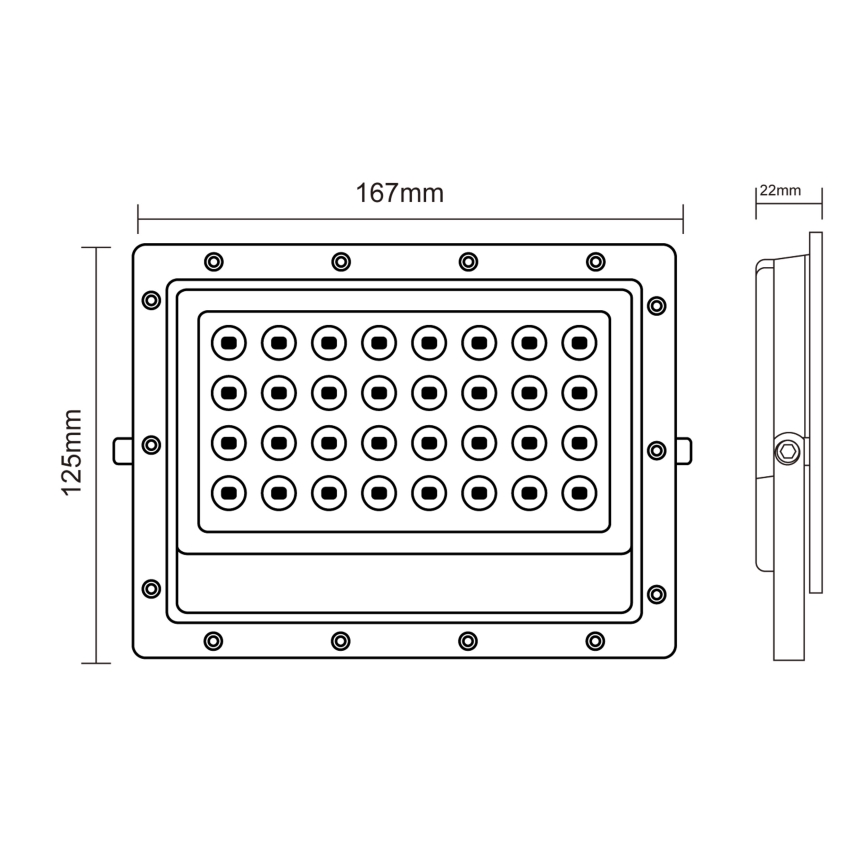 LED Venkovní reflektor LED/50W/230V 5000K IP65 šedá