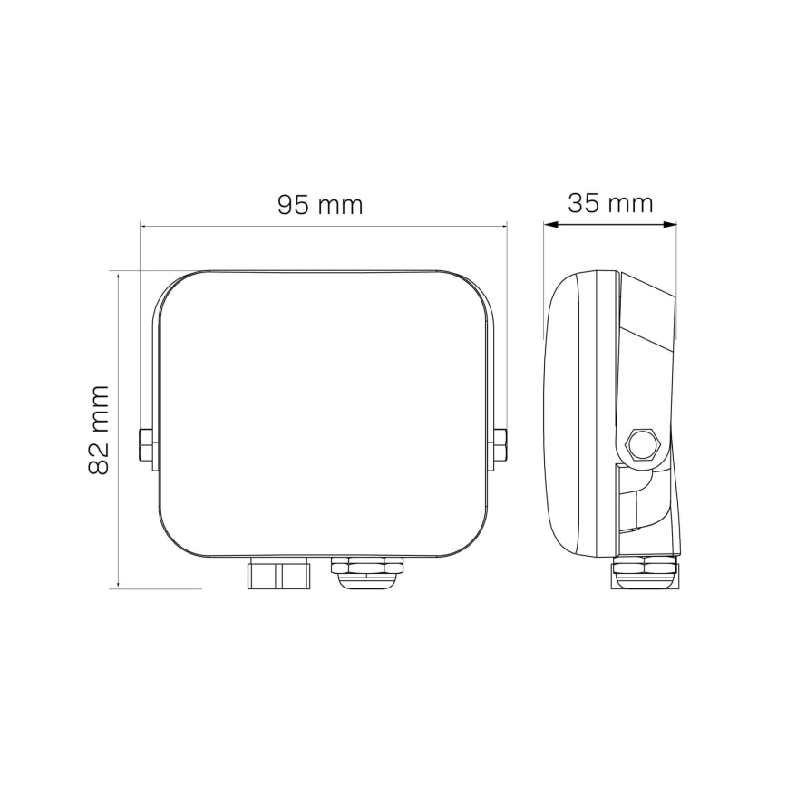 LED Venkovní reflektor MILKY LED/10W/230V 4000K IP65 černá