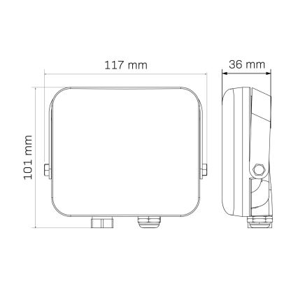 LED Venkovní reflektor MILKY LED/20W/230V 4000K IP65 černá