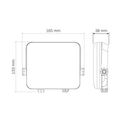 LED Venkovní reflektor MILKY LED/30W/230V 4000K IP65 černá