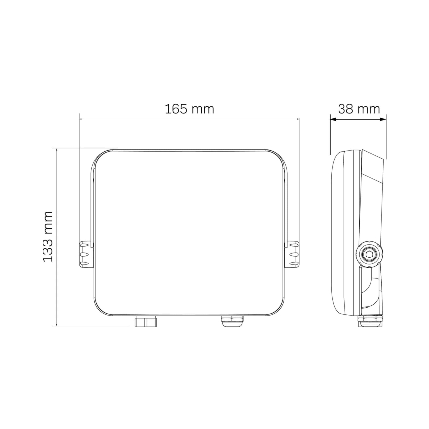 LED Venkovní reflektor MILKY LED/30W/230V 4000K IP65 černá
