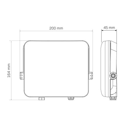 LED Venkovní reflektor MILKY LED/50W/230V 4000K IP65 černá