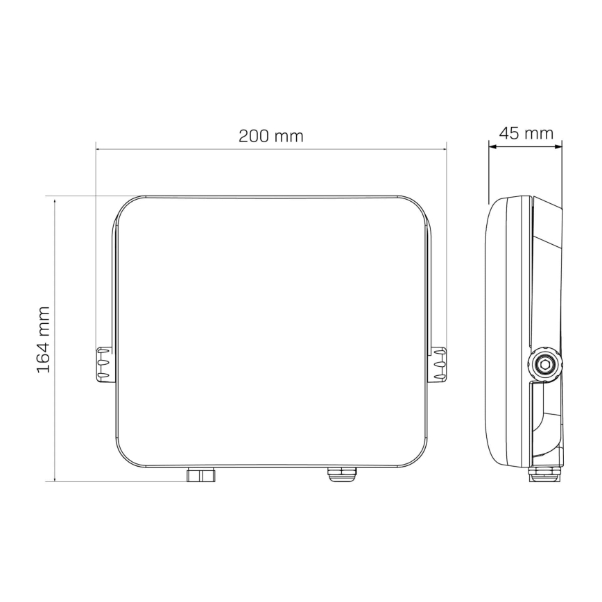 LED Venkovní reflektor MILKY LED/50W/230V 4000K IP65 černá