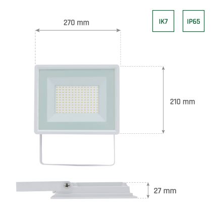 LED Venkovní reflektor NOCTIS LUX 3 LED/100W/230V 4000K IP65 bílá