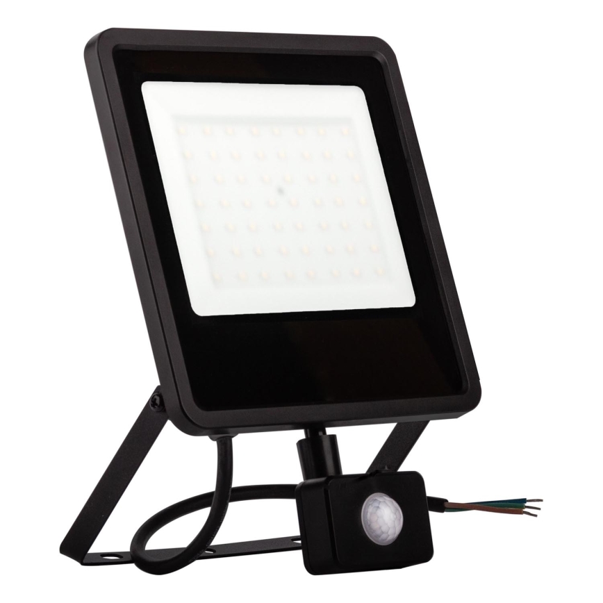 LED Venkovní reflektor se senzorem LED/30W/230V 4000K IP65 černá