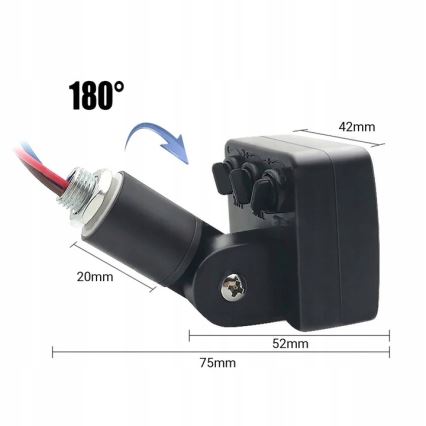 LED Venkovní reflektor se senzorem LED/30W/230V 4000K IP65 černá