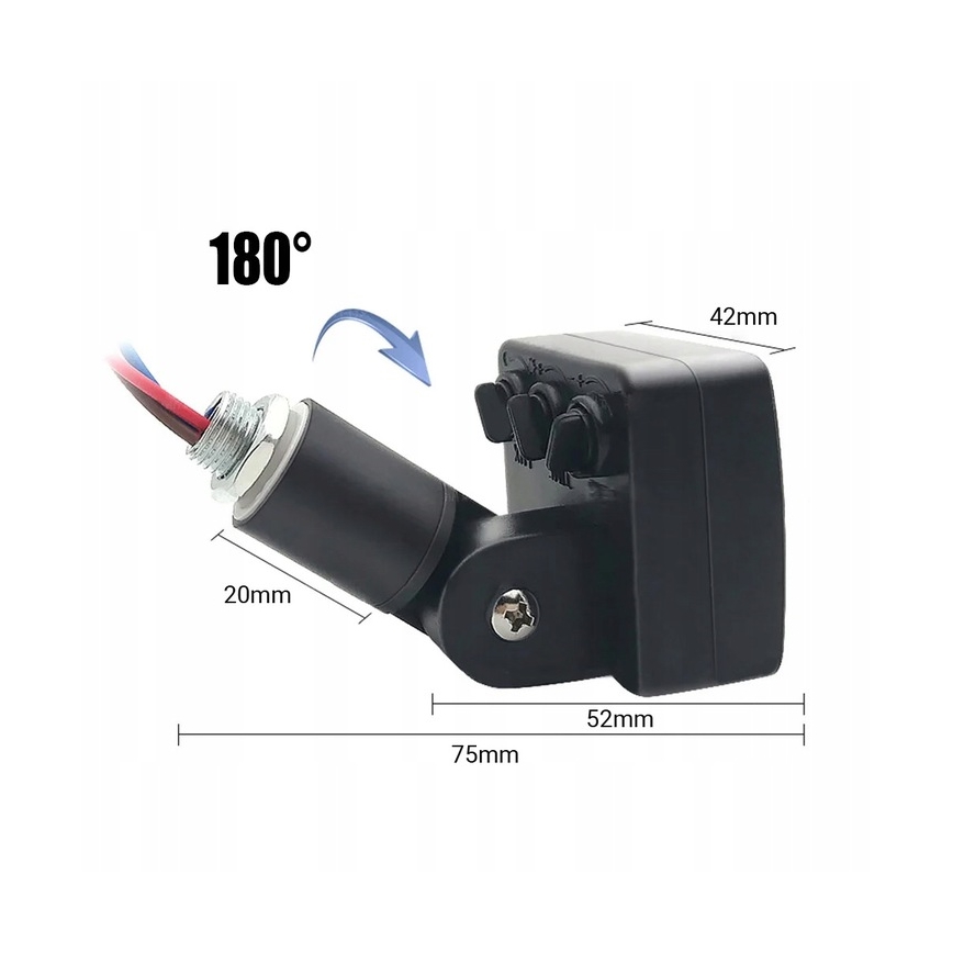 LED Venkovní reflektor se senzorem LED/30W/230V 4000K IP65 černá