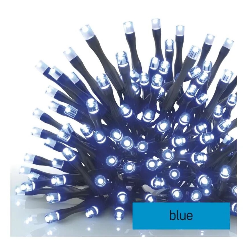 LED Venkovní  řetěz 100xLED/10m IP44 modrá