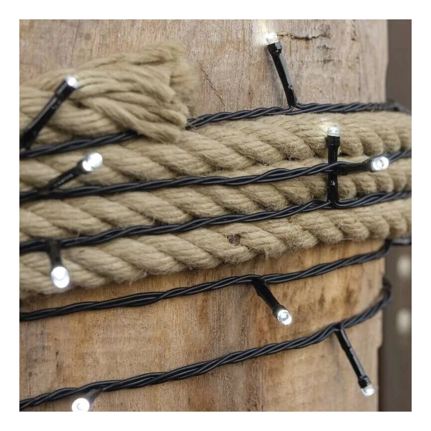 LED Venkovní  řetěz 100xLED/10m IP44 studená bílá