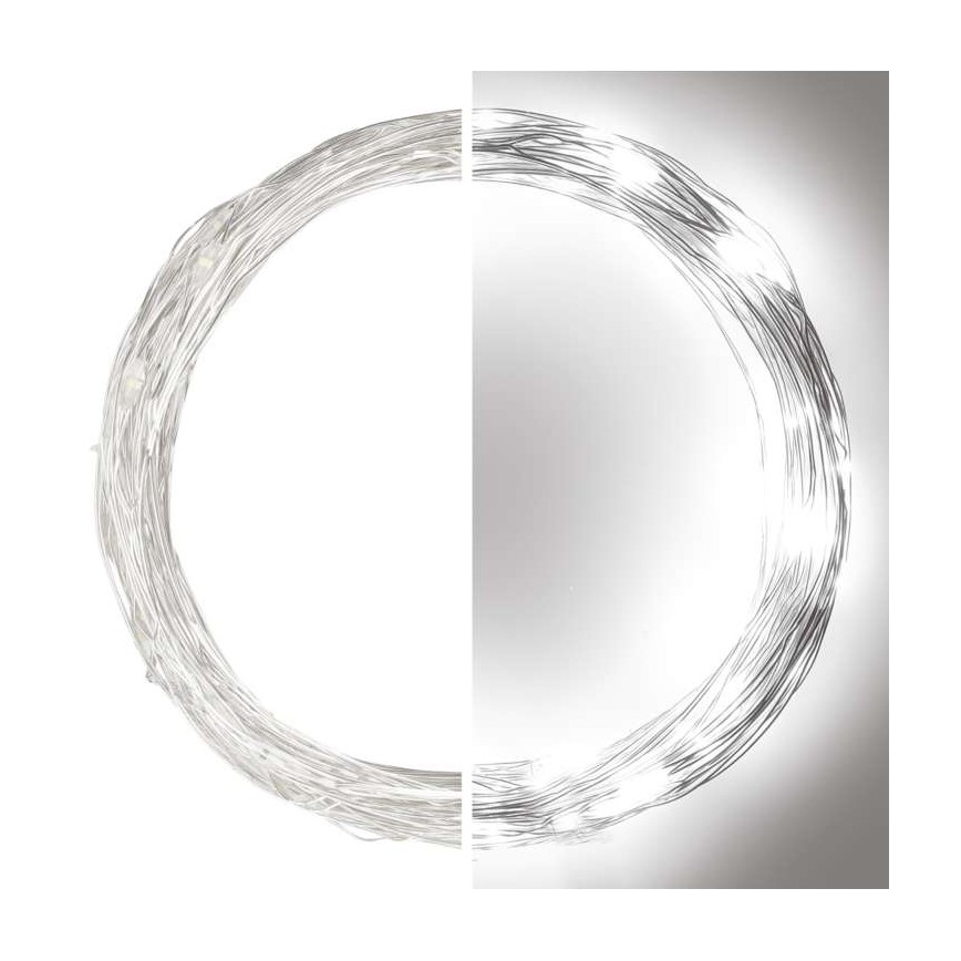LED  venkovní řetěz 100xLED/15m IP44 studená bílá