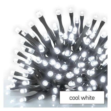 LED Venkovní  řetěz 100xLED/2,5x0,9m IP44 studená bílá