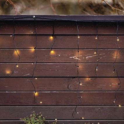 LED Venkovní  řetěz 100xLED/2,5x0,9m IP44 teplá bílá