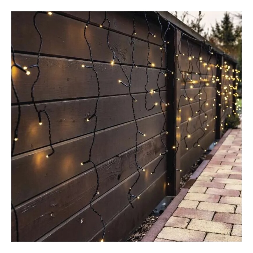 LED Venkovní  řetěz 100xLED/2,5x0,9m IP44 teplá bílá