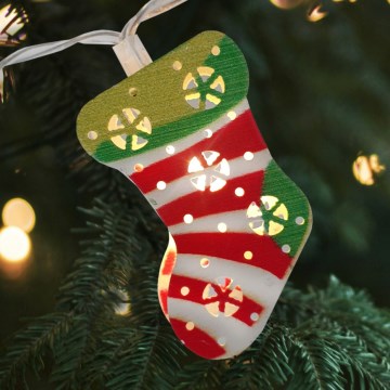 LED  venkovní řetěz 10xLED/2xAA 1,65 m IP44 teplá bílá punčochy