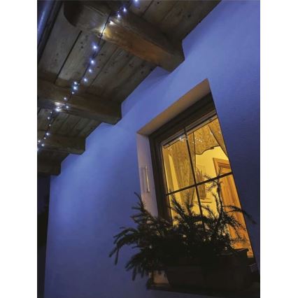 LED  venkovní řetěz 120xLED/17m IP44 studená bílá