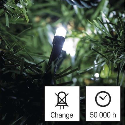 LED  venkovní řetěz 120xLED/17m IP44 studená bílá