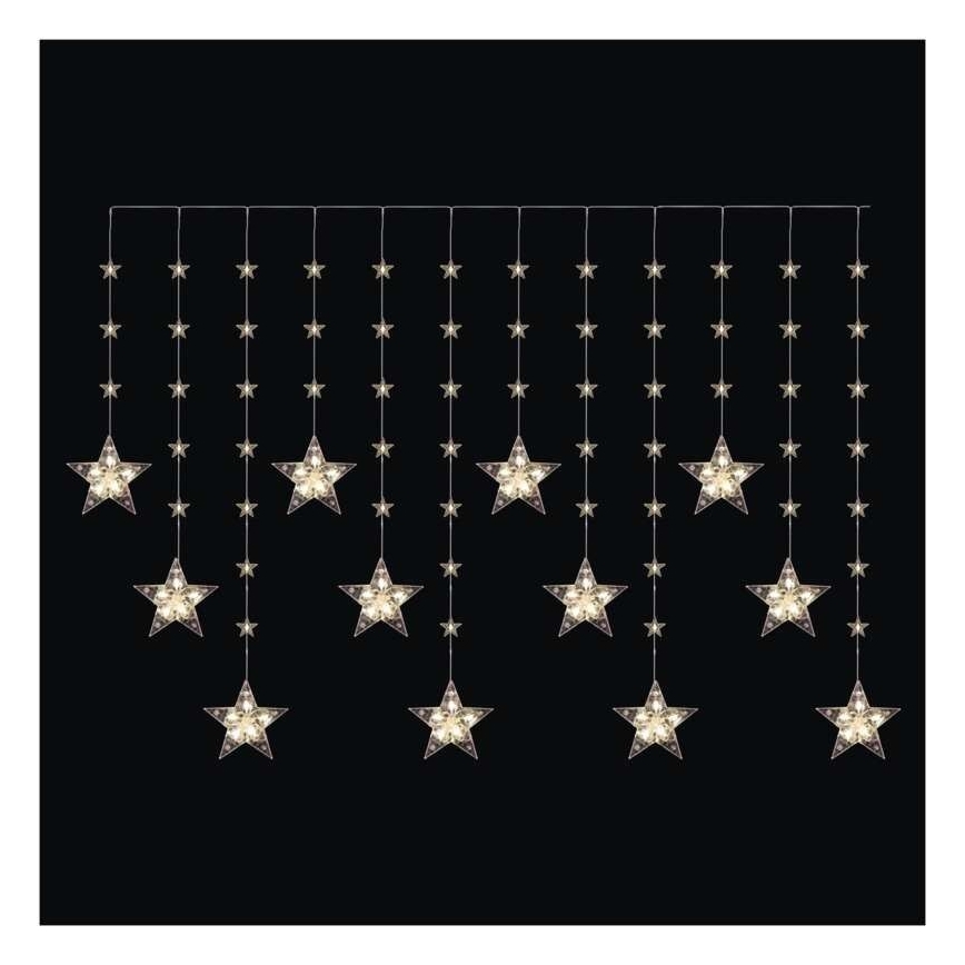 LED Venkovní řetěz 120xLED 3xAA 1,7 m IP44 teplá bílá